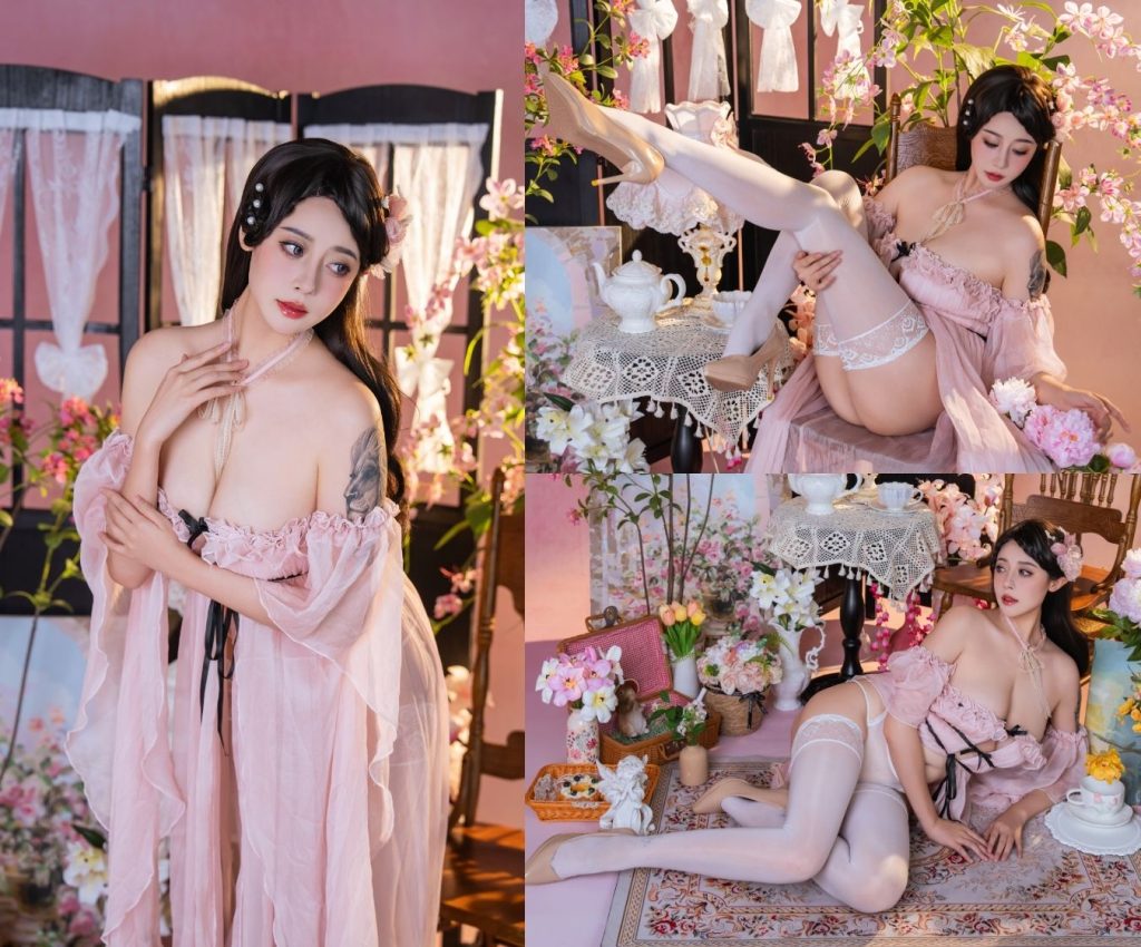 图片[1]-奈汐酱nice-粉红茶事 [78P-2.21GB]-橙心社