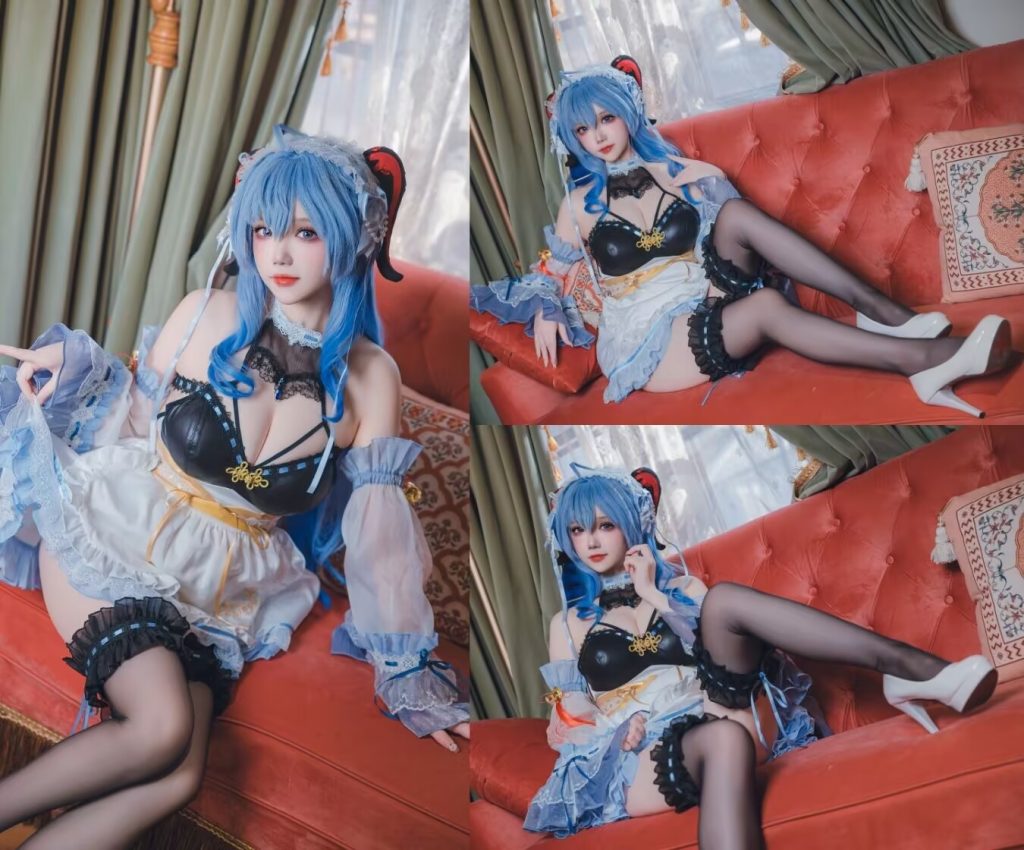 图片[1]-雪晴Astra-原神 甘雨女仆 [31P1V-763MB]-橙心社